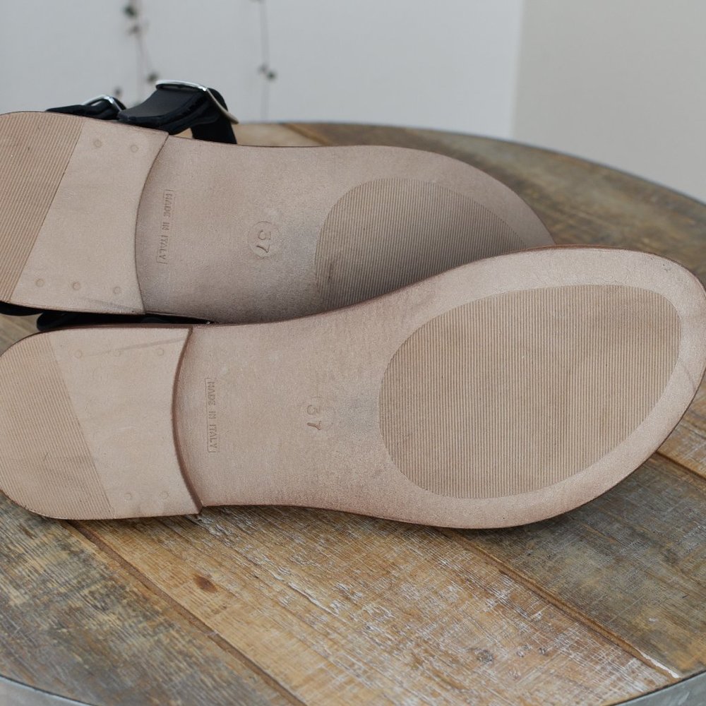 NEW! BOS. & CO Mid Top Black Sandal Shoes ITALIAN - Picture 7 of 8